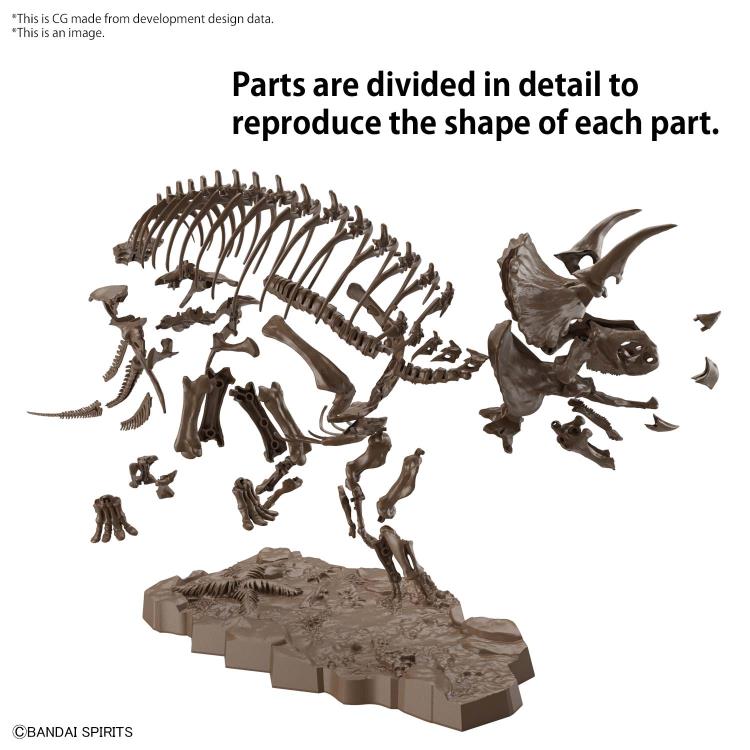 Bandai 1/32 Imaginary Skeleton Triceratops Dinosaur Model Kit - DIY Assembly for Collectors, Home Decor & Educational Display