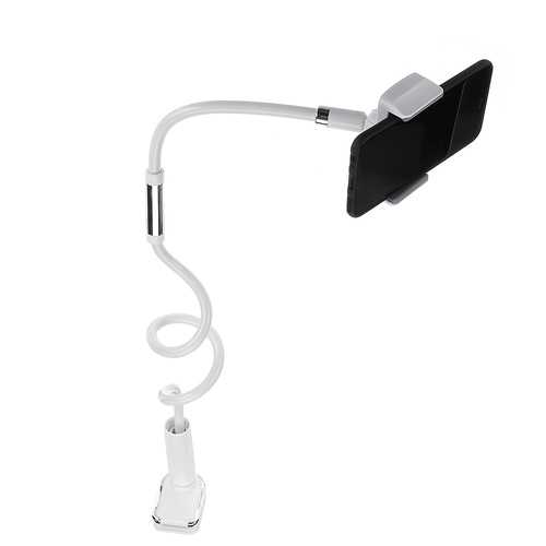BUBM 1M Flexible Long Arm Metal Clip Holder Stand for 4.6-6.9 Inch Tablets & Smartphones - Perfect for Bed, Desk, Kitchen & Car Use