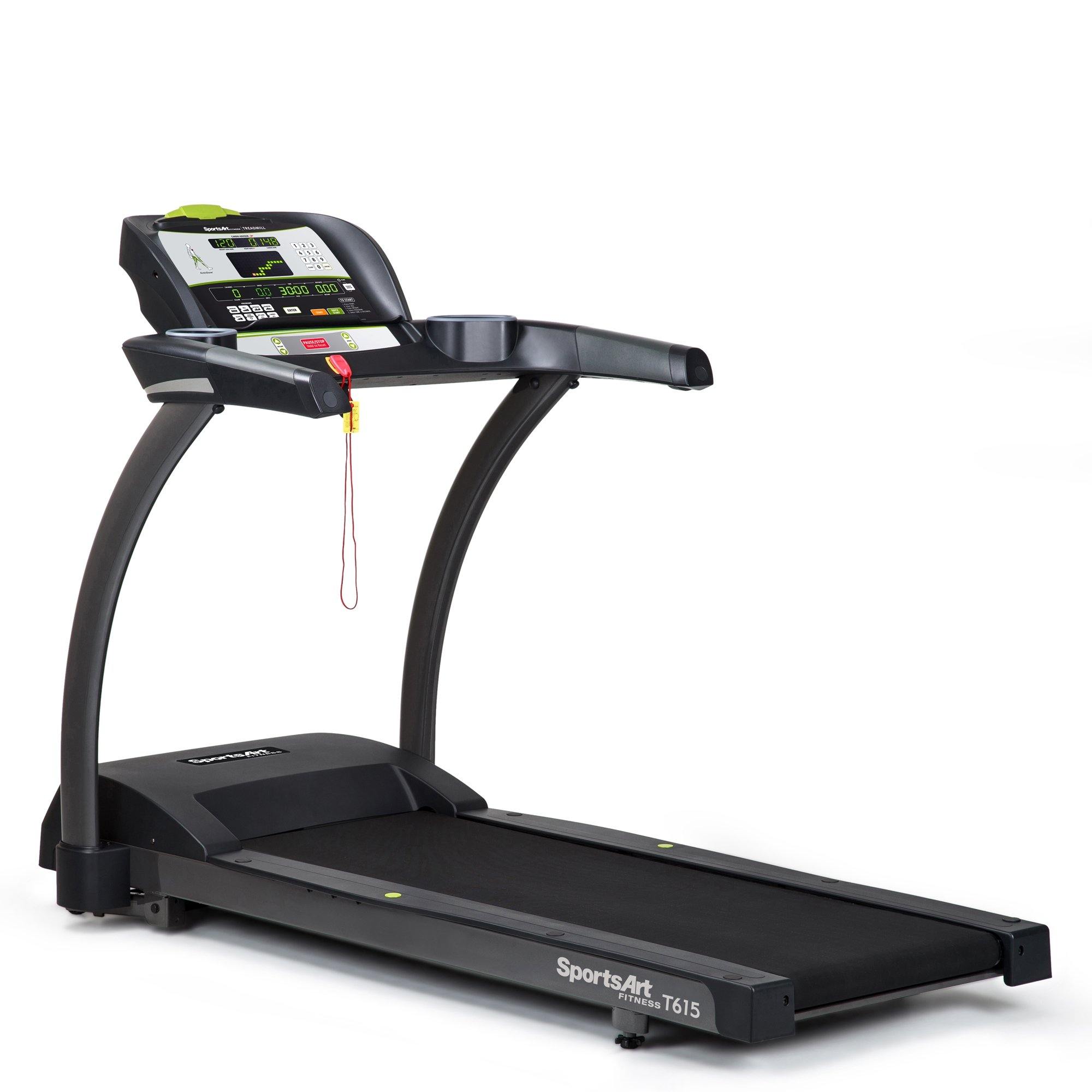 SportsArt T615 Commercial Treadmill with Eco-Glide System - Durable Gym Equipment for Home & Light Commercial Use - Perfect for Cardio Workouts, Weight Loss & Fitness Training