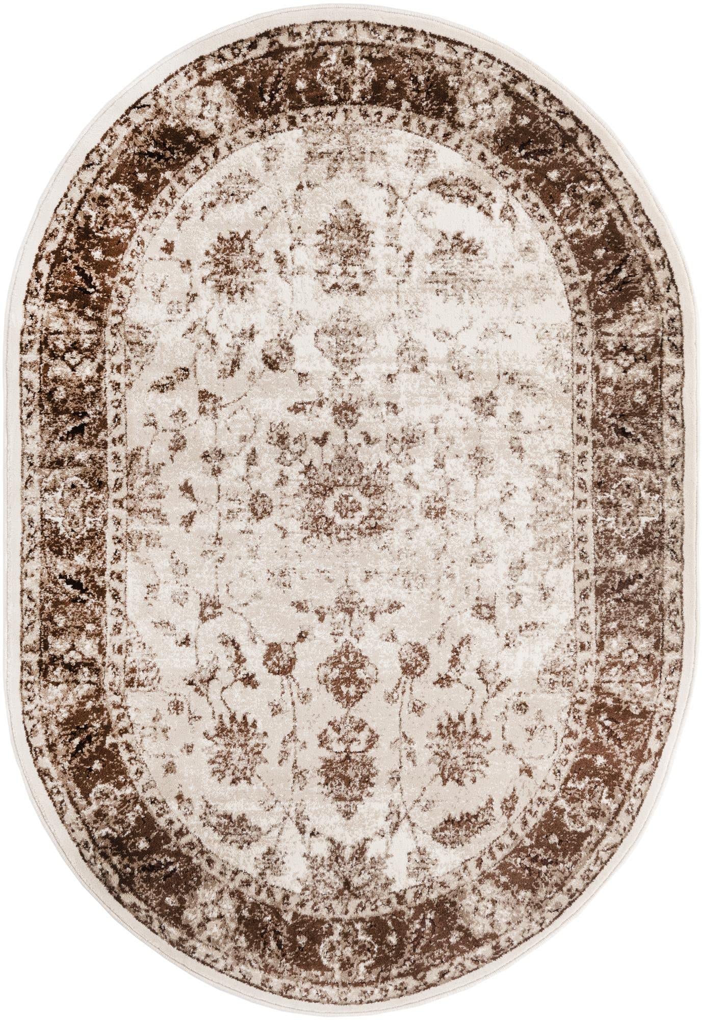 Nepal Collection 4' x 6' Oval Cream Medium Rug - Handmade Wool Area Rug for Living Room, Dining Room & Open Floor Plans | Soft & Durable Home Decor