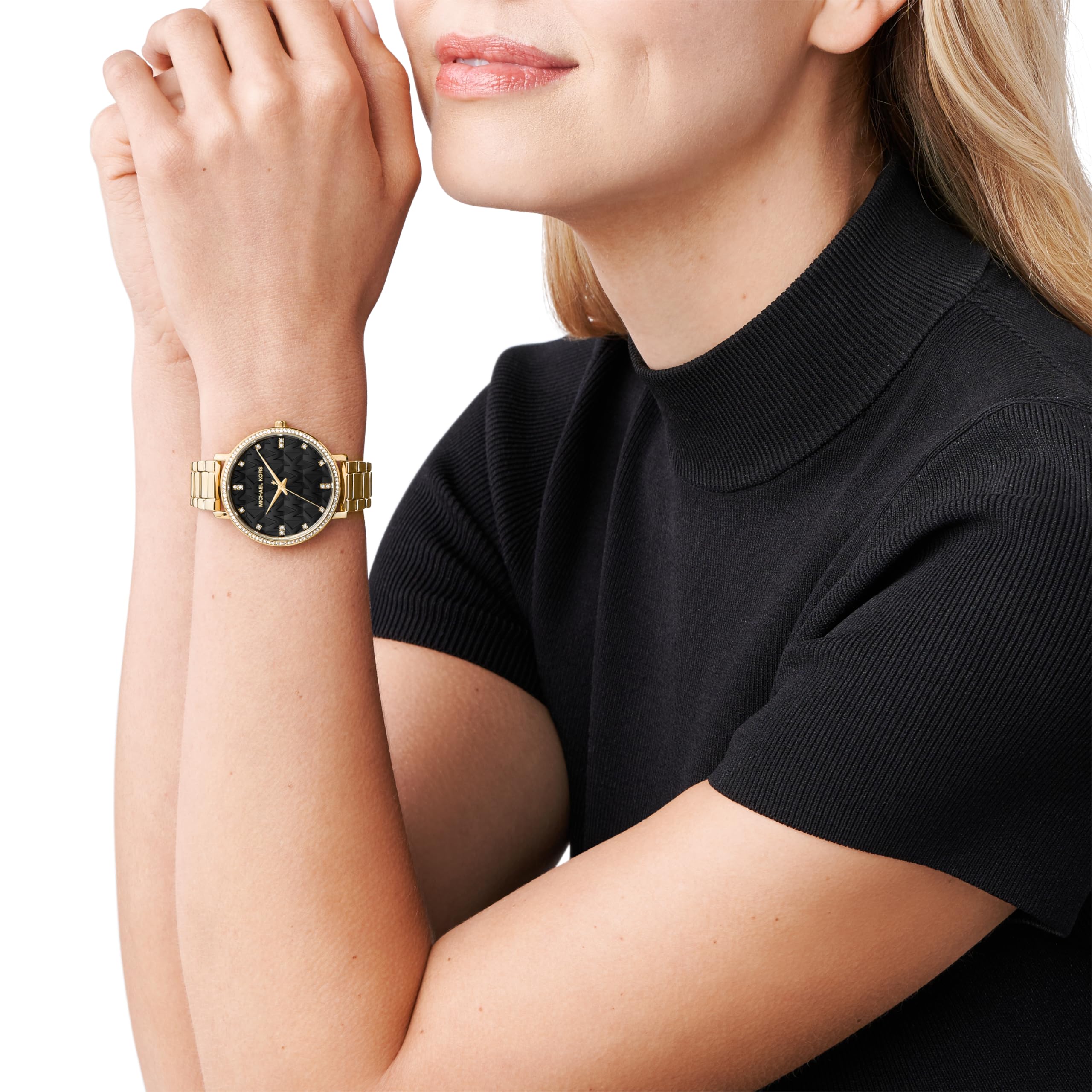 Michael Kors Pyper MK4593 Women's Watch - Gold-Tone Alloy Metal, Three-Hand Design | Perfect for Office, Date Night & Special Occasions