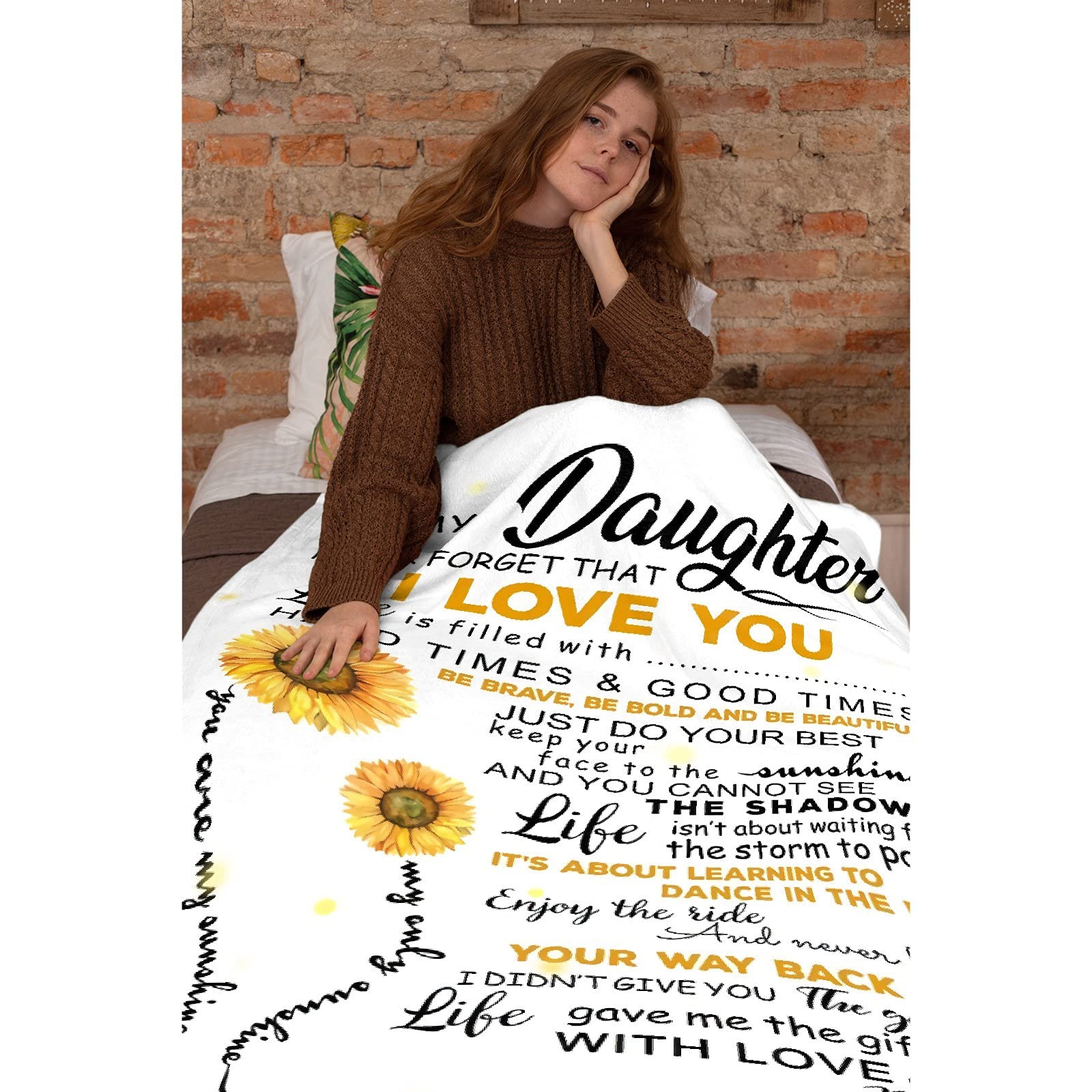 Sunflower Love Flannel Blanket - Soft & Cozy Extra Large 120x90 Inches - Perfect for Living Room, Bedroom, Gifts for Women, Men, Kids - All Season Warmth - Ideal for Family Movie Nights, Picnics & Cozy Home Decor