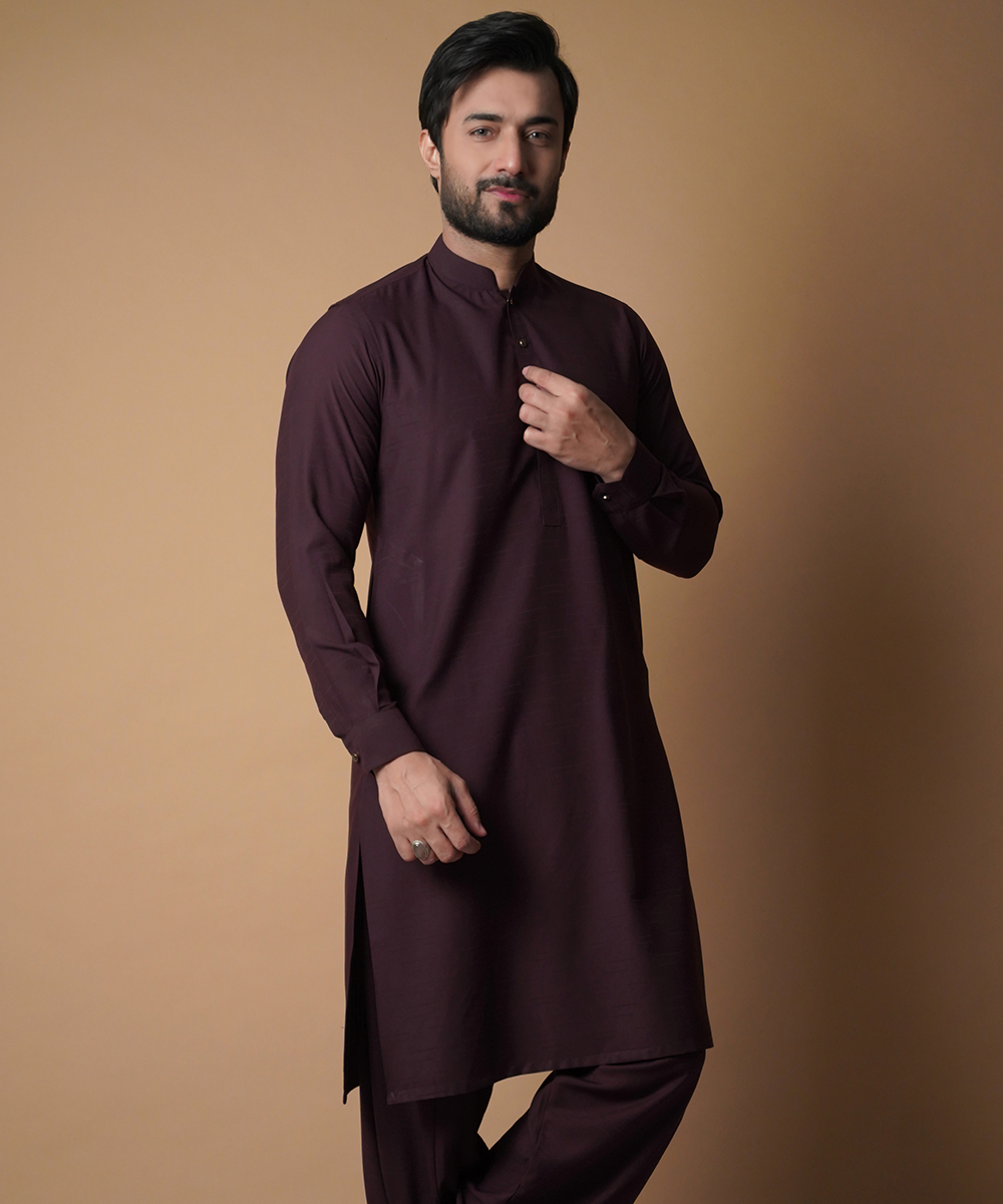 Elegant Burgundy Shalwar Kameez for Women - Traditional Pakistani Suit with Embroidery - Perfect for Weddings, Festivals & Special Occasions