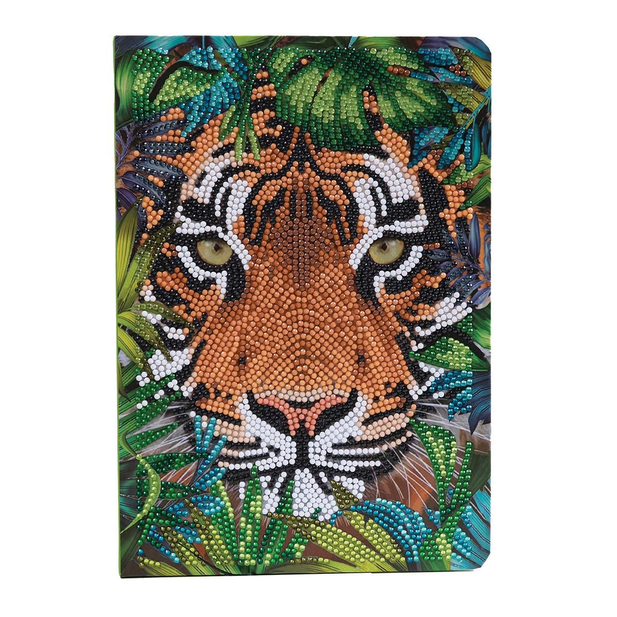 Diamond Painting Notebook Kit - Tiger in The Forest Design - DIY Crystal Art Journal Cover Craft Set for Kids & Adults - Perfect for Scrapbooking, Gift Making & Creative Home Decor
