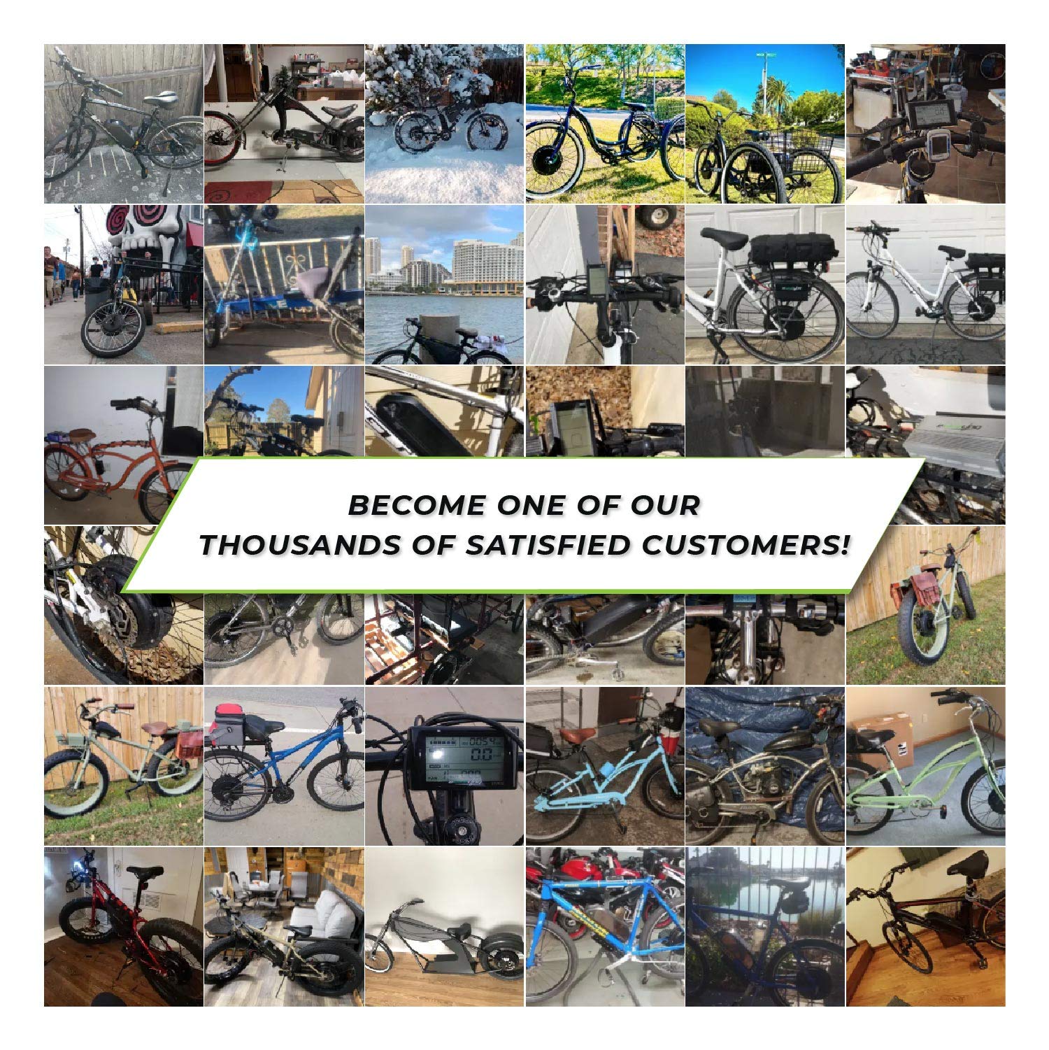 EBIKELING 1500W/1200W Waterproof Ebike Conversion Kit - Direct Drive 700C Front/Rear Wheel Electric Bike Motor Kit with Battery & Charger Included | Perfect for Adult Commuting, Mountain Biking & Urban Riding