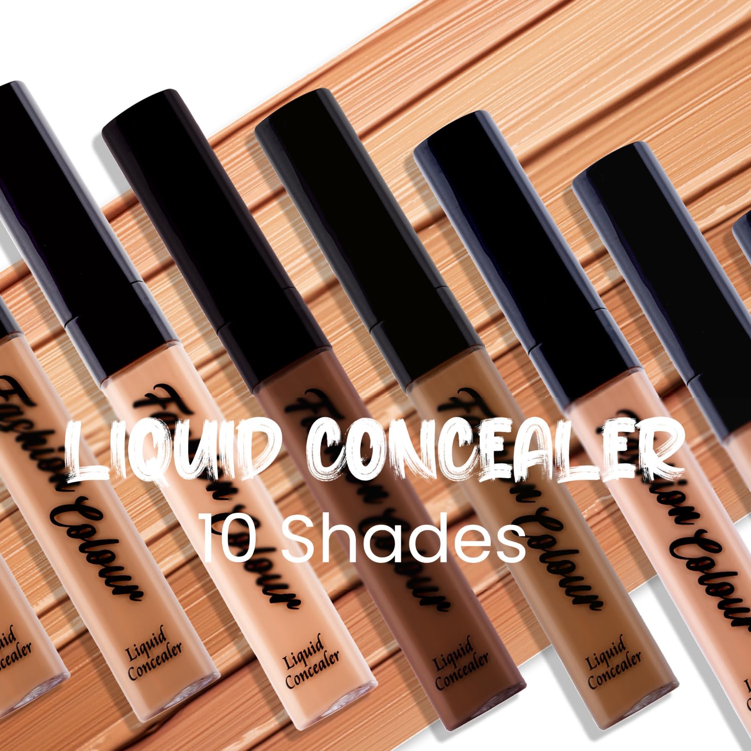 FASHION COLOUR Liquid Concealer - Line Smoothing, Flawless Coverage, Natural Finish & Long Lasting | Lightweight, Blendable Face Makeup for Daily Wear & Special Occasions | Shade 01