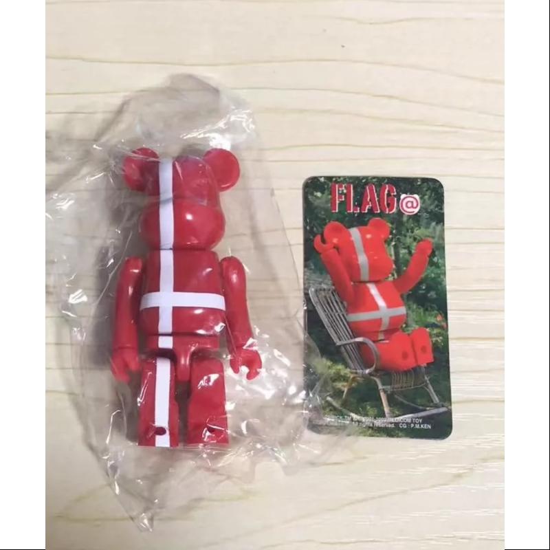 Bearbrick Series 6 FLAG Denmark 100% Collectible Vinyl Art Toy - Rare Limited Edition Figure for Display & Investment | Perfect for Anime Fans, Home Decor & Gift Giving