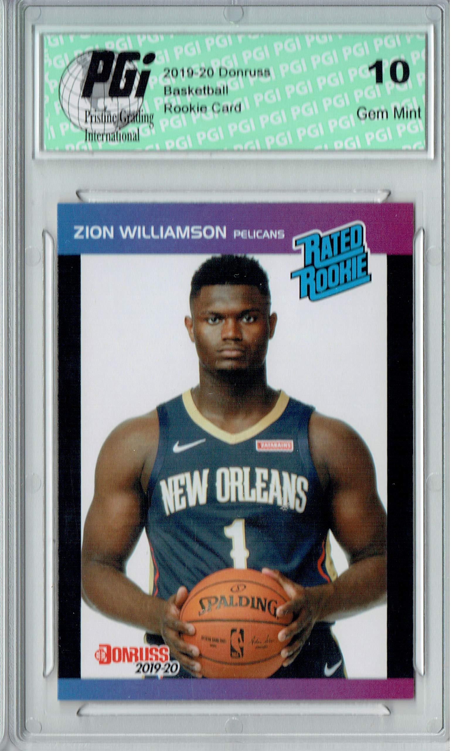 Zion Williamson 2019 Donruss #1 Retro Rated Rookie 1/3431 Rookie Card PGI 10 - NBA Basketball Collectible for Fans & Investors - Perfect for Display, Trading, and Memorabilia Collections