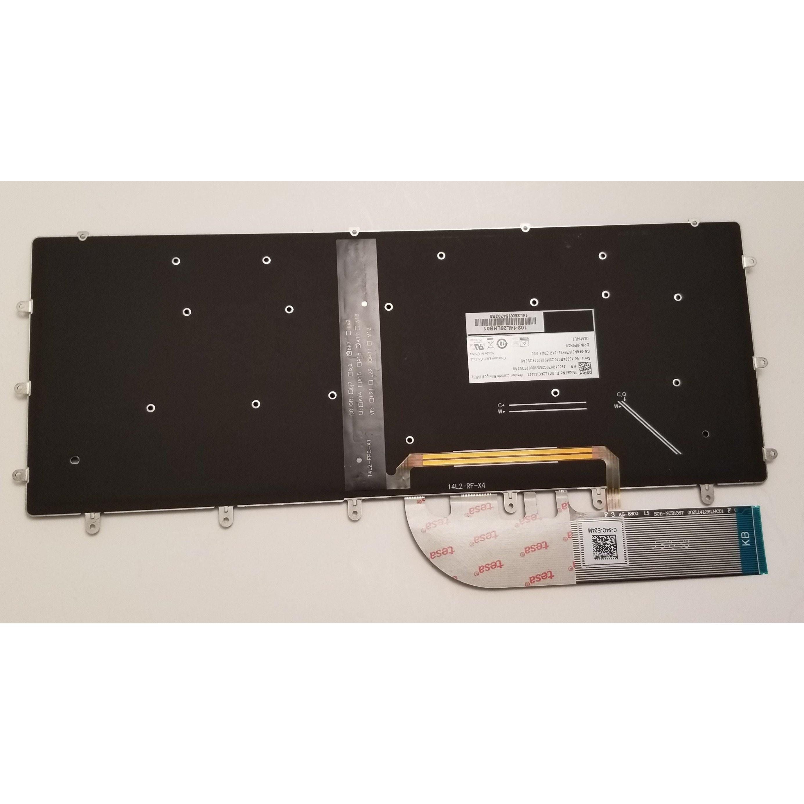 Dell XPS 15 9550 Laptop Bilingual Backlit Keyboard (English/French) - Model 0F6N3V F6N3V DLM14L26CUJ442 | Perfect for Multilingual Professionals & Students