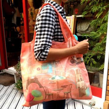 LOQI Tote Bag URBAN Collection by Melissa Mackie - Stylish Reusable Shopping Bag for Groceries, Work & Travel | Eco-Friendly Foldable Tote for Women & Men