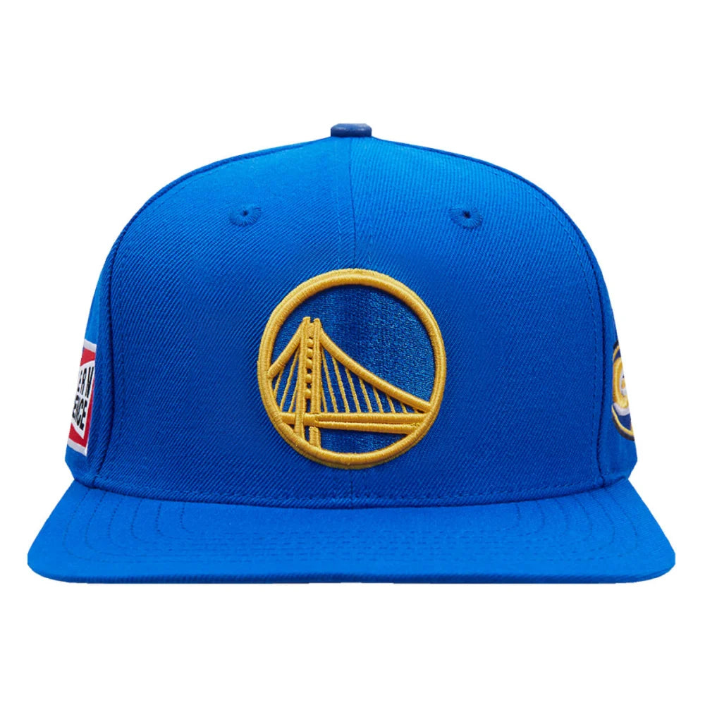 Golden State Warriors Unisex Snapback Hat - Pro Standard Fast Lane Wool Cap for Men & Women - Perfect for Basketball Games, Streetwear, and Sports Fans (Royal Blue)
