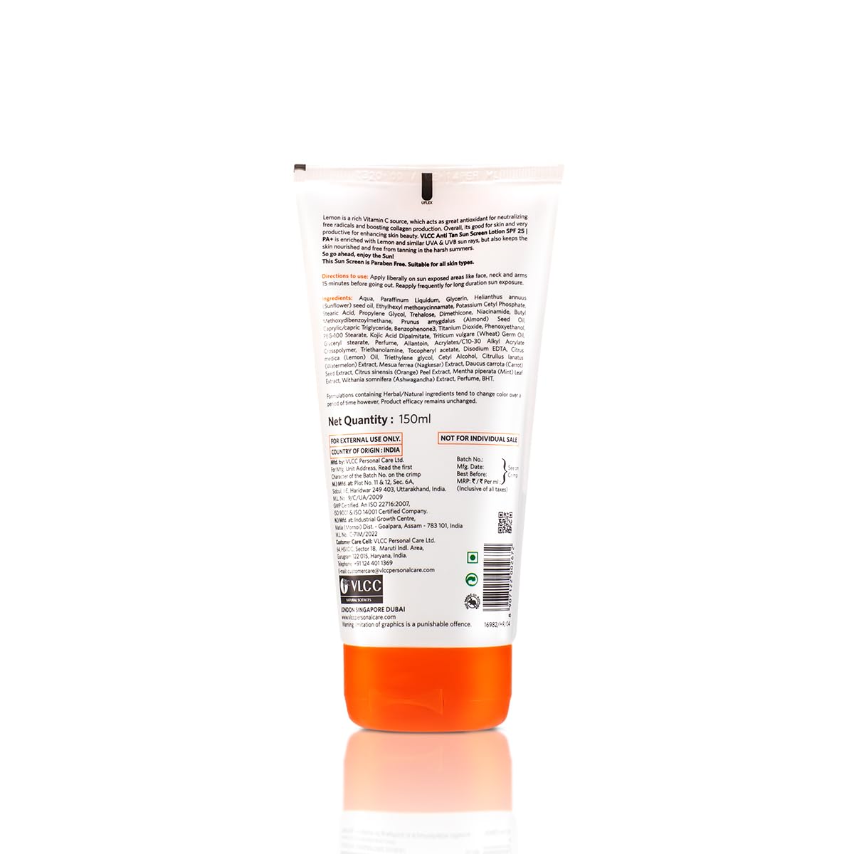 VLCC Anti-Tan Sunscreen Lotion SPF 25 PA+++ (150ml x 2) - Buy 1 Get 1 Free (300ml Total) | UV Protection with Niacinamide & Kojic Acid | Daily Sun Defense for Face & Body | Perfect for Beach, Outdoor Activities & Daily Use