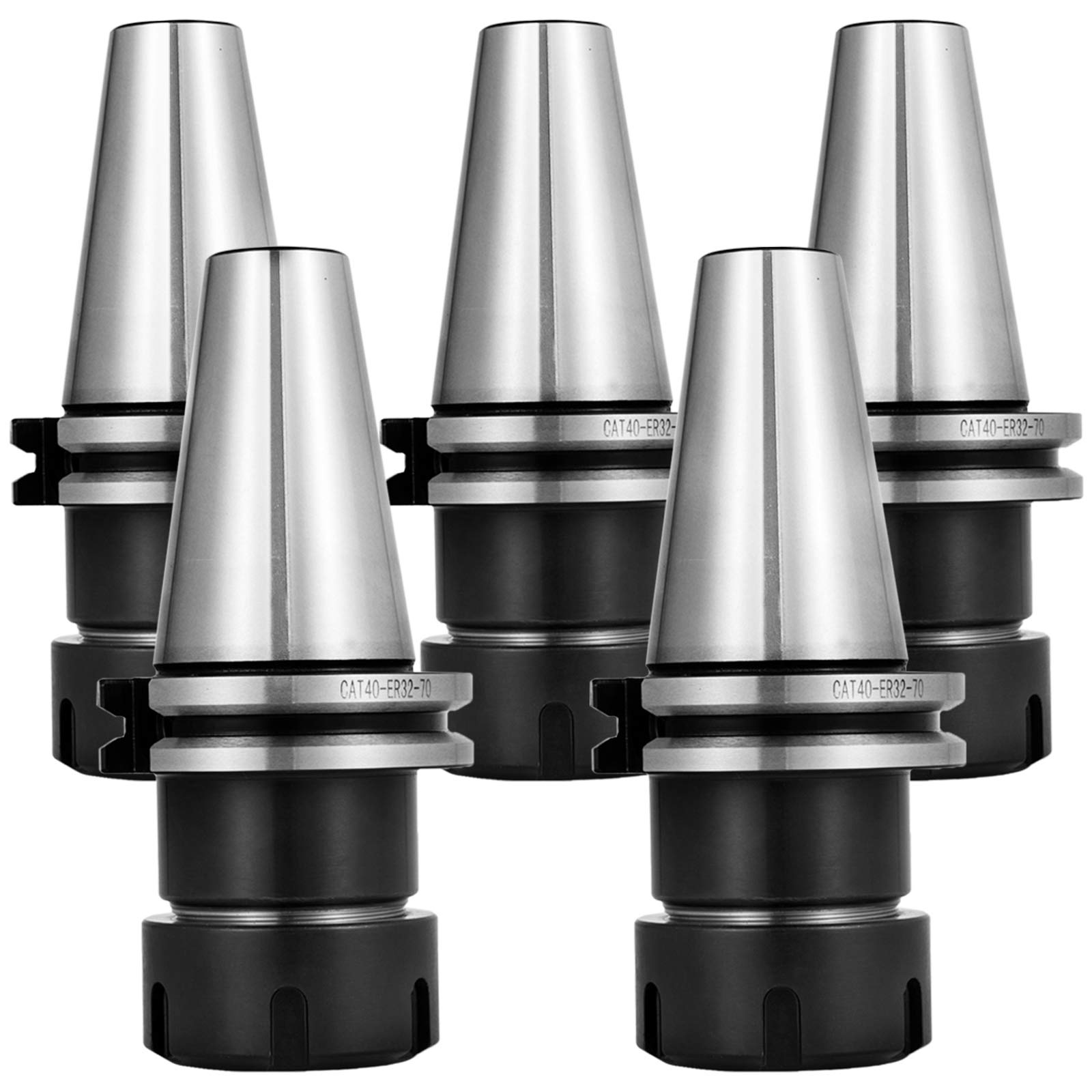 OrangeA 5-Piece CAT40 ER32 Collet Set - Precision CNC Collet Chuck for Milling, Engraving & Lathe Operations | Ideal for CNC Machines, Metalworking & Woodworking Tools