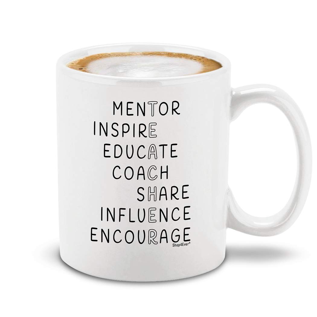 Shop4Ever 11 oz Inspirational Teacher Ceramic Coffee Mug - White Tea Cup for Teacher Appreciation Day Gift - Perfect for Classroom, Office & Home Use