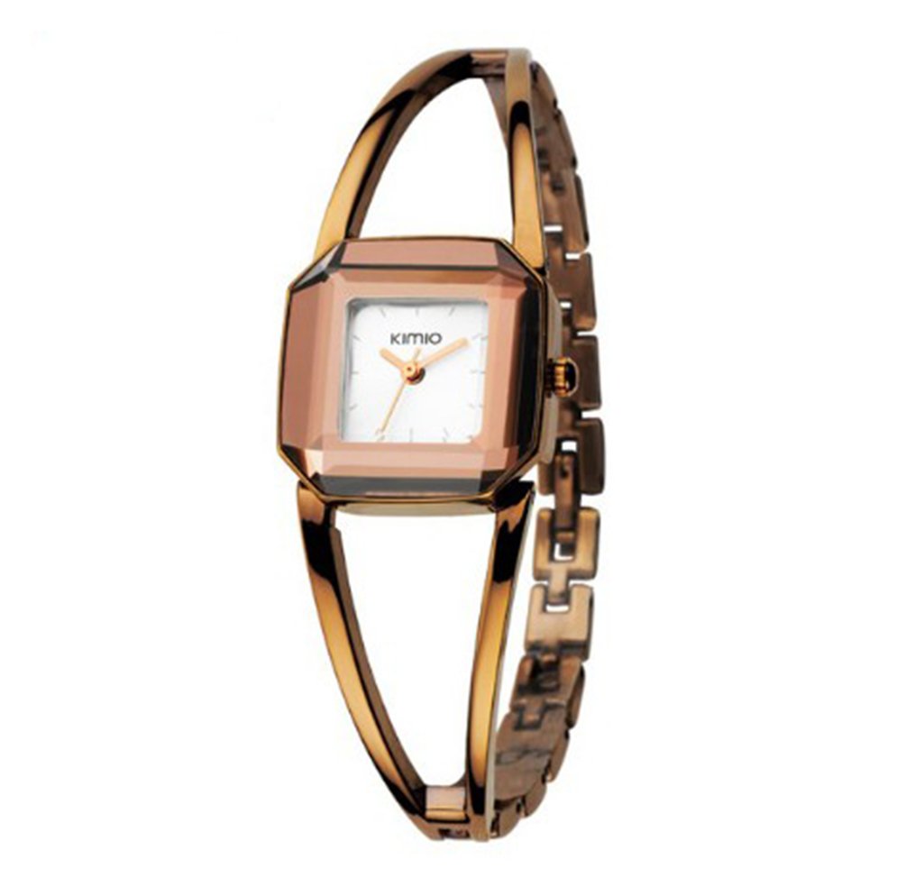 Luxury Women's Square Watch - Stainless Steel Quartz Bracelet for Elegant Occasions