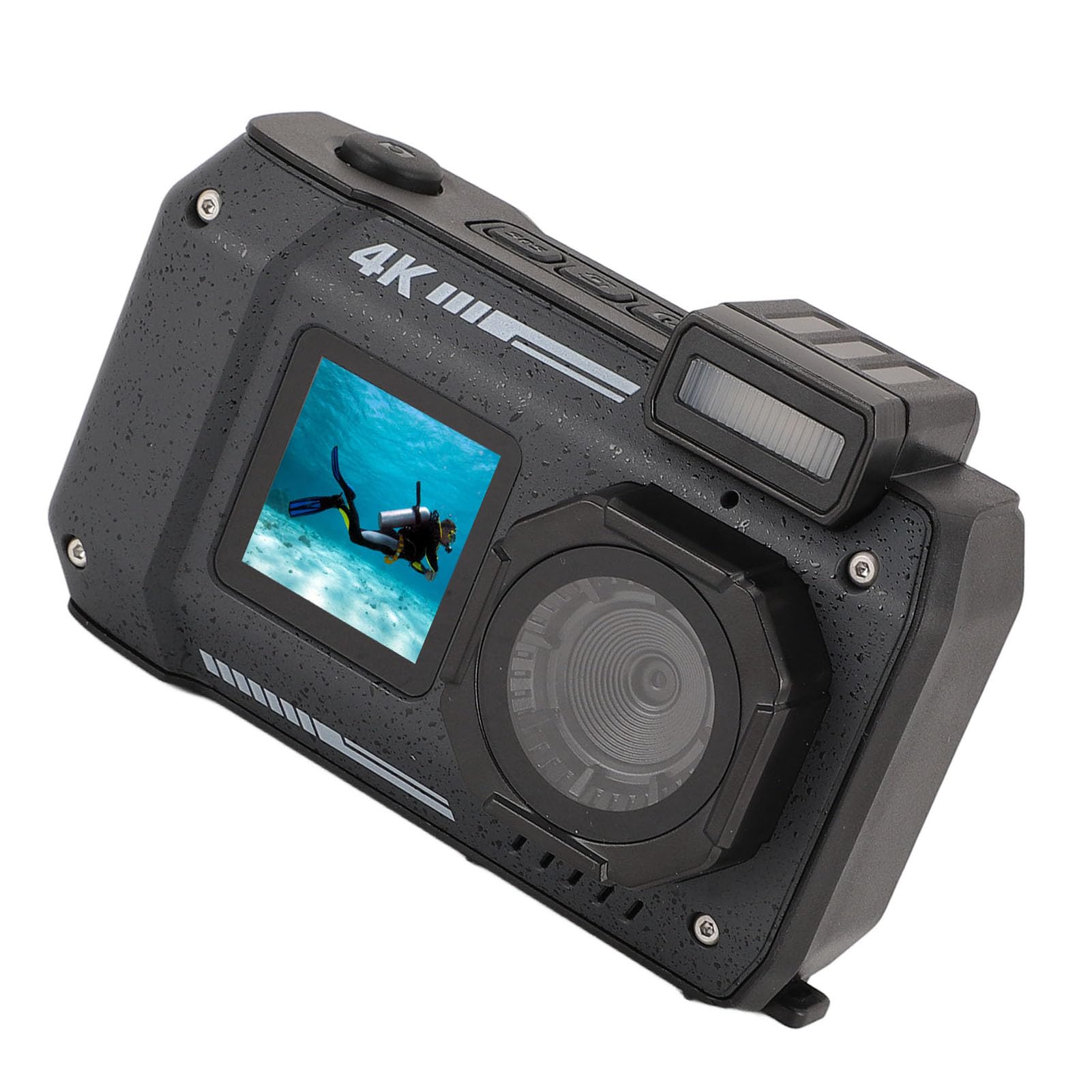 48MP 4K Waterproof Action Camera with 16X Digital Zoom & Autofocus - 2.4