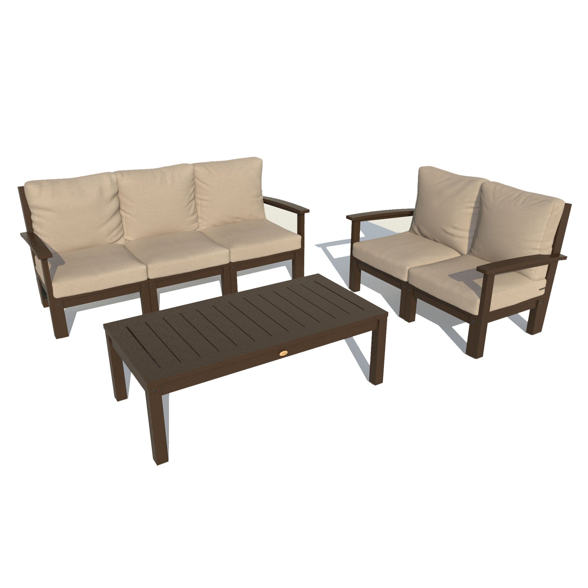 Custom Deep Seating Sofa Set - Loveseat & Conversation Table for Outdoor Patio, Garden, or Poolside Relaxation