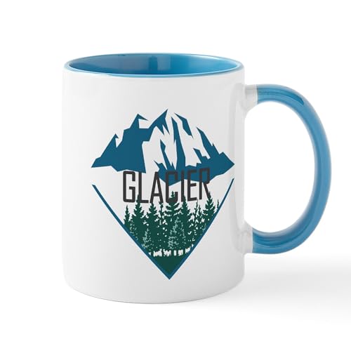 White/Blue Inside - Glacier Montana Mugs
