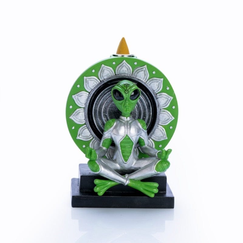 Alien Buddha Backflow Incense Burner - Premium Ceramic Aromatherapy Diffuser for Meditation, Yoga & Home Decor
