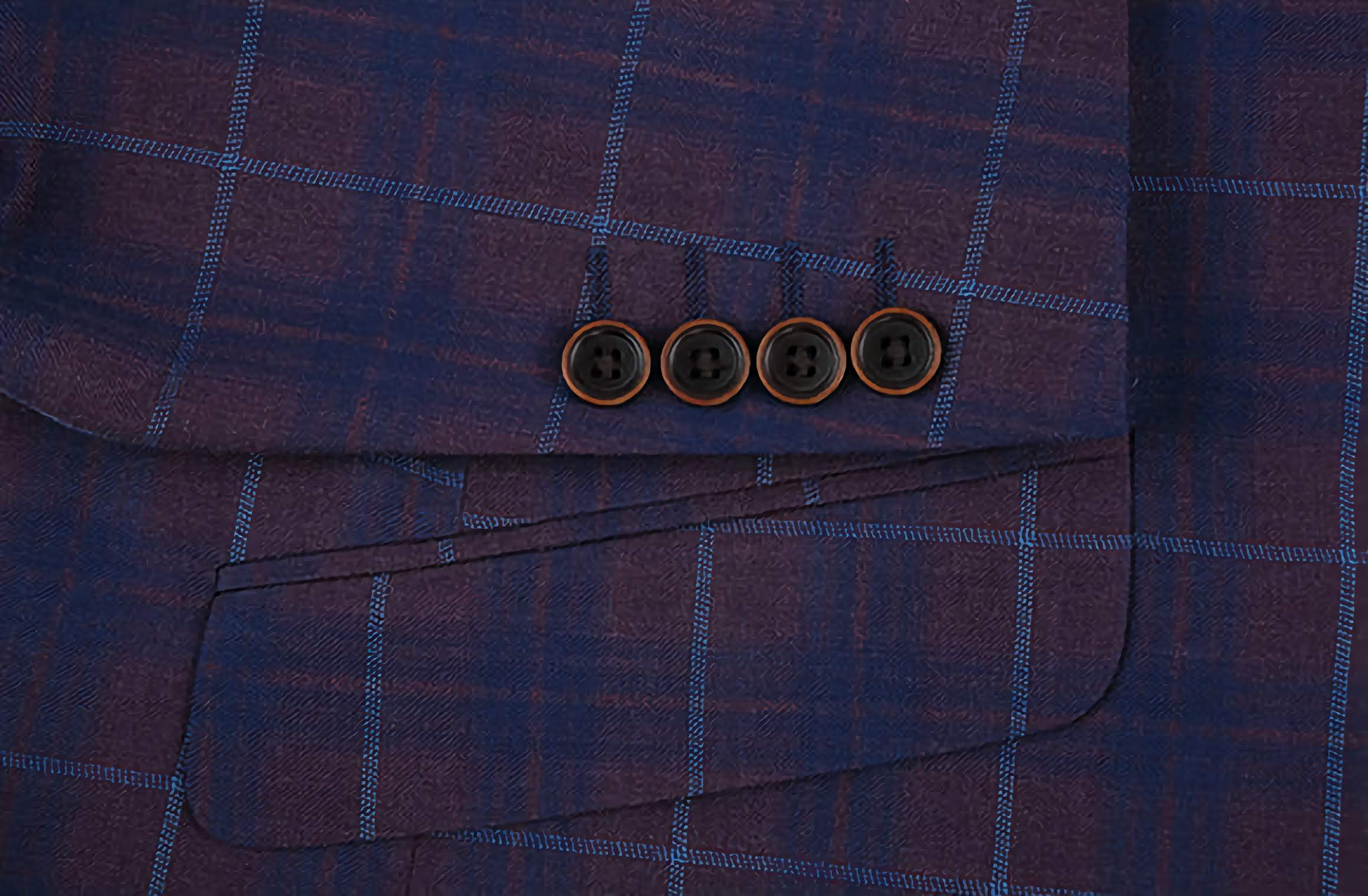 Stylish Slim Fit Blue Glen Plaid Blazer for Men - Perfect for Business Meetings, Weddings & Formal Occasions