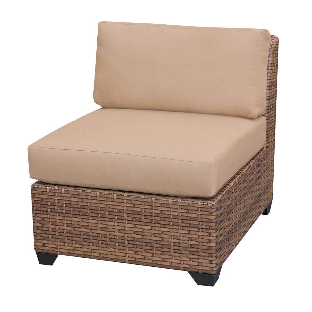 TK Classics LAGUNA-07c-NAVY 7-Piece Outdoor Patio Furniture Set with All-Weather Wicker - Navy Blue, Perfect for Backyard, Poolside & Garden Relaxation