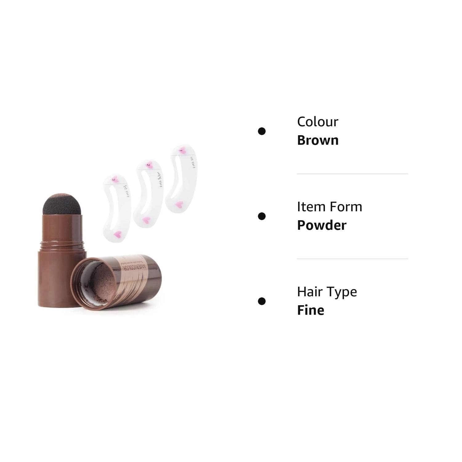 Glowhouse Hair Line Root Touch Up & Eyebrow Powder Stick - 3.5g Brown | Quick Root Concealer & Brow Filler for Gray Coverage & Natural-Looking Brows | Perfect for Daily Use, Travel & On-The-Go Touch Ups