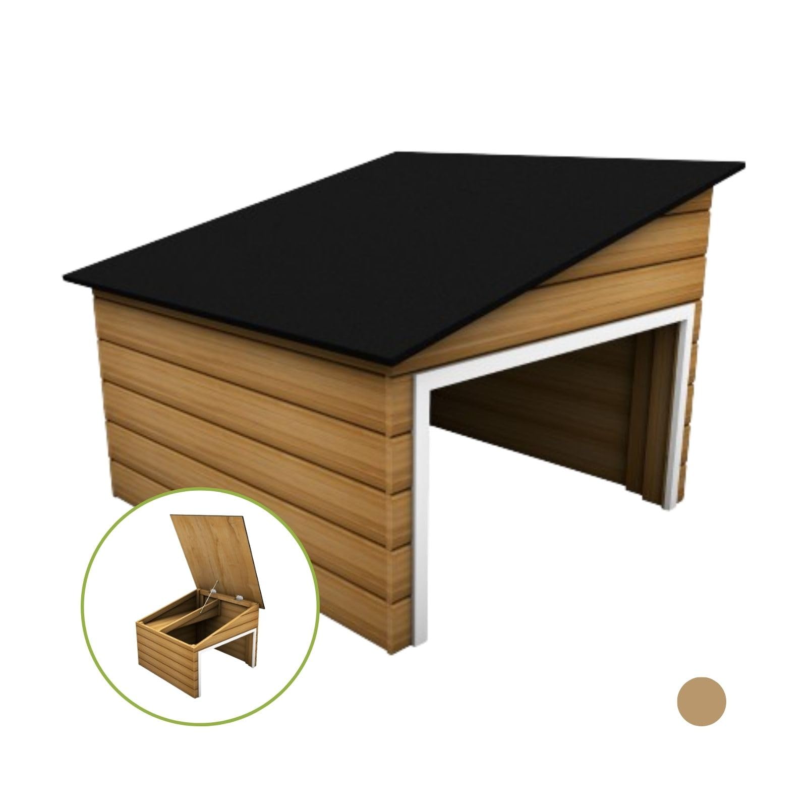 Alpine 25x25x20 Inch Lawn Mower Storage Shed - Weatherproof Outdoor Garden Tool Organizer for Mowers, Trimmers & Equipment - Perfect for Backyard, Garage & Patio Storage
