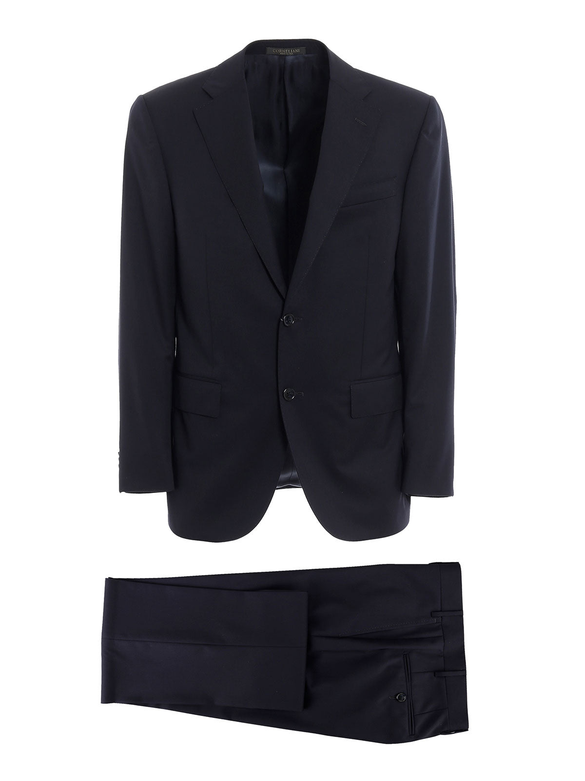 Premium CORNELIANI Academy Wool Suit for Men - Navy Blue Business Attire | Perfect for Office, Weddings & Formal Events