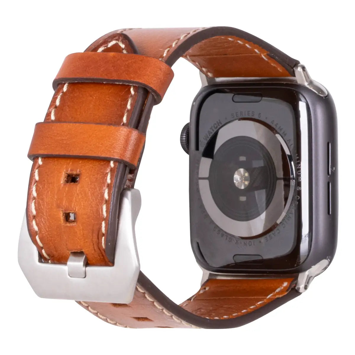 Premium Burnished Tan Leather Apple Watch Band for Men - Compatible with Era Series - Perfect for Business, Casual & Outdoor Activities