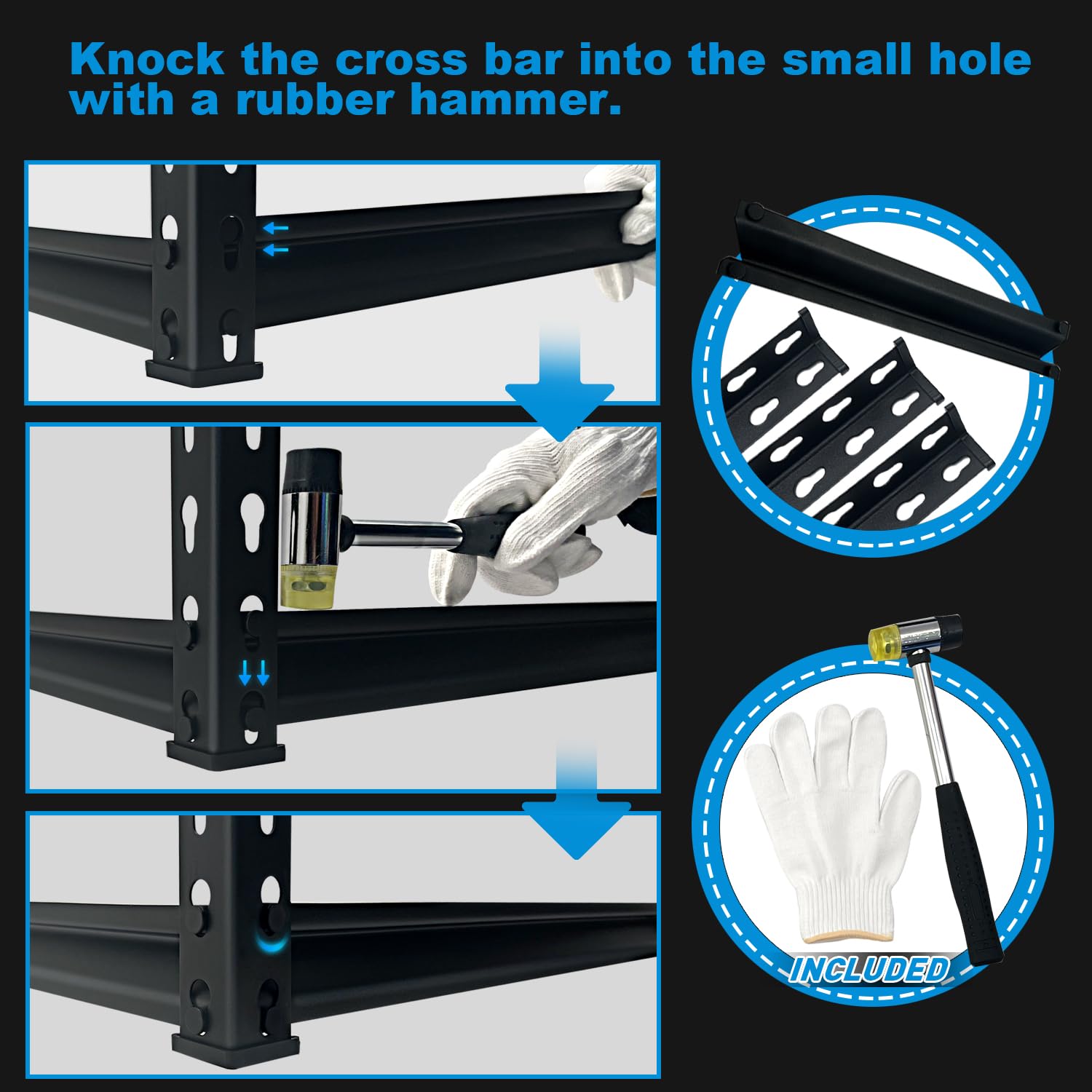 5-Tier Heavy Duty Metal Storage Shelves 27.5