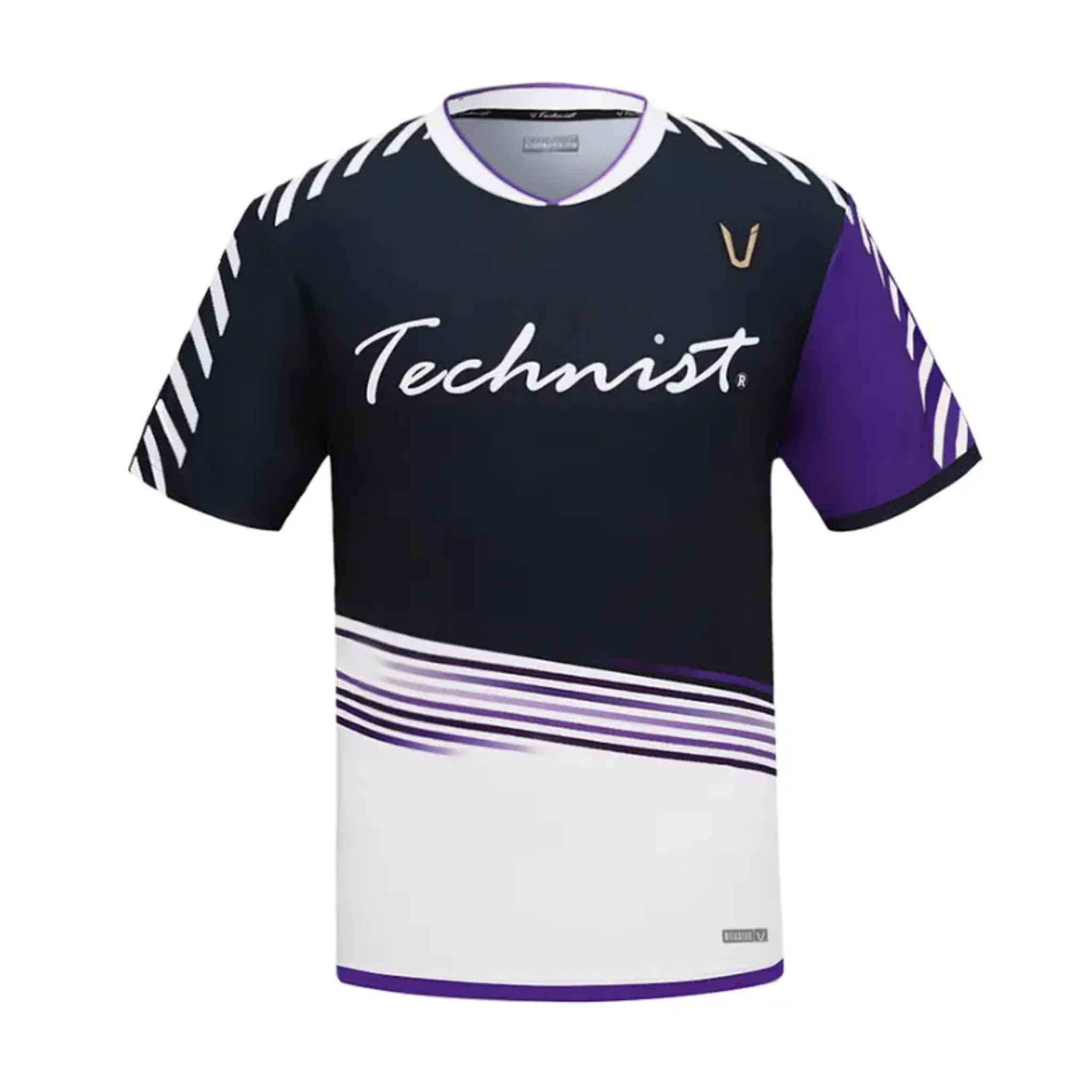 Technist TNT6497 Men's Gaming T-Shirt - Black & Purple Graphic Tee for Casual Wear, Esports & Gaming Events - Comfortable Cotton Shirt for Gamers & Streamers