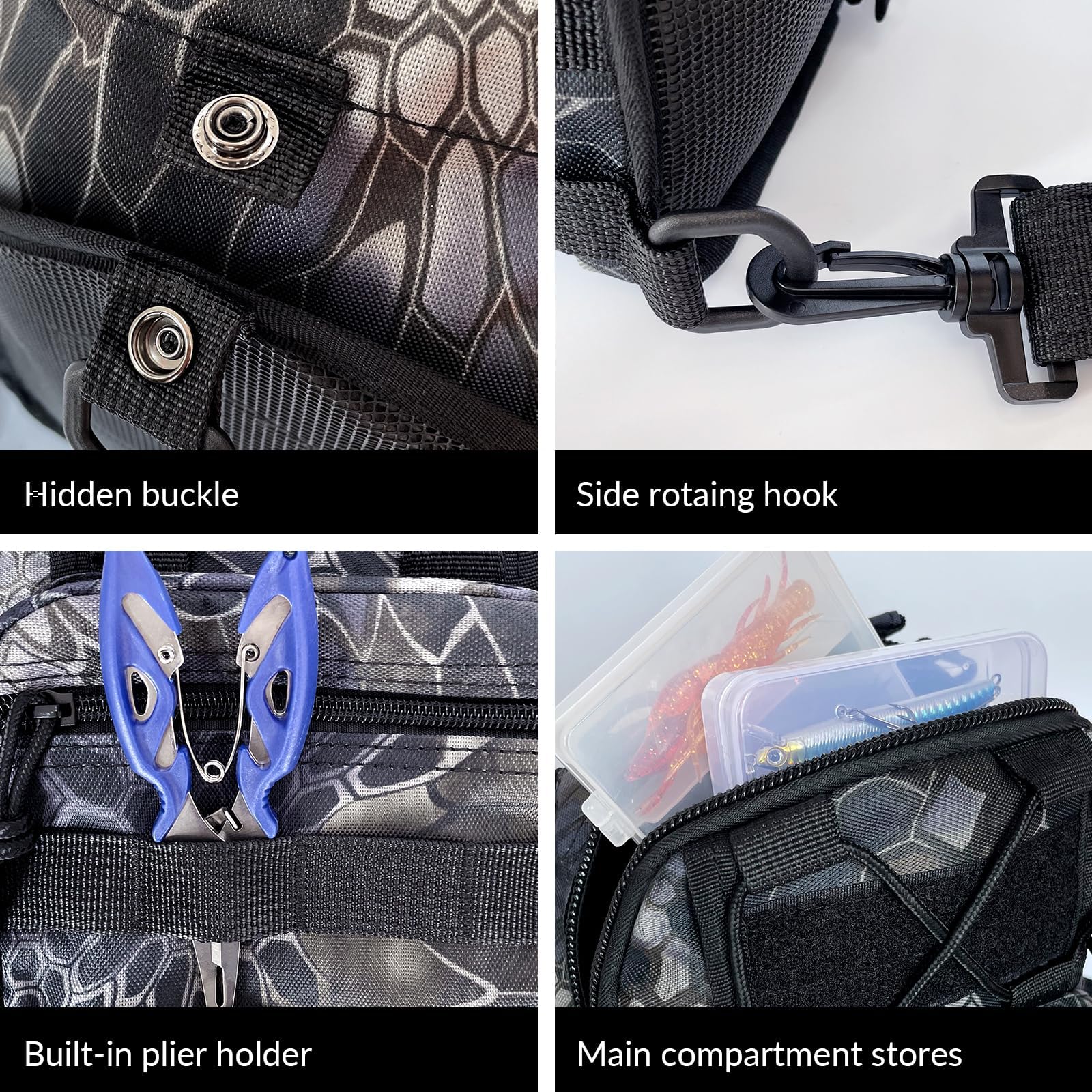 **Lightweight Fishing Backpack with Rod Holders - Waterproof Tackle Storage Bag for Hiking, Hunting & Travel - Durable Outdoor Gear for Anglers**    *(Perfect for carrying fishing rods, tackle boxes, and essentials on outdoor adventures like camping, beach trips, and hiking.)*