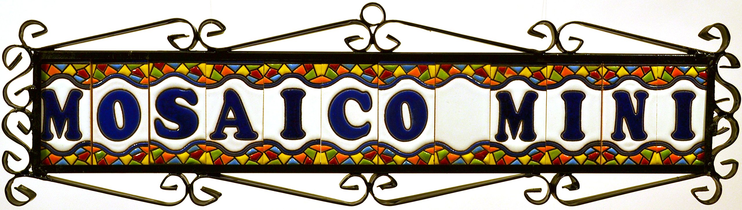 3 Inch Handpainted House Letter Tiles - Custom Address Signs, House Numbers & Names - MOSAICO MINI Design 2.87