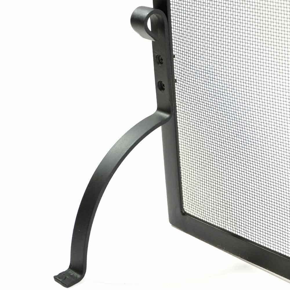 Wrought Iron Fireplace Screen Spark Guard - Black Flat Decorative Fireplace Screen for Home Safety | Perfect for Living Room, Bedroom & Anniversary Gifts