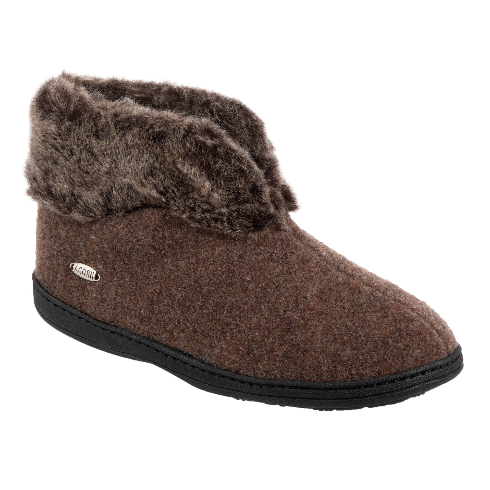 Women's Warm Faux Fur Chinchilla Bootie Slippers - Cozy Indoor/Outdoor House Shoes with Non-Slip Sole - Perfect for Winter, Home, Lounge & Quick Errands