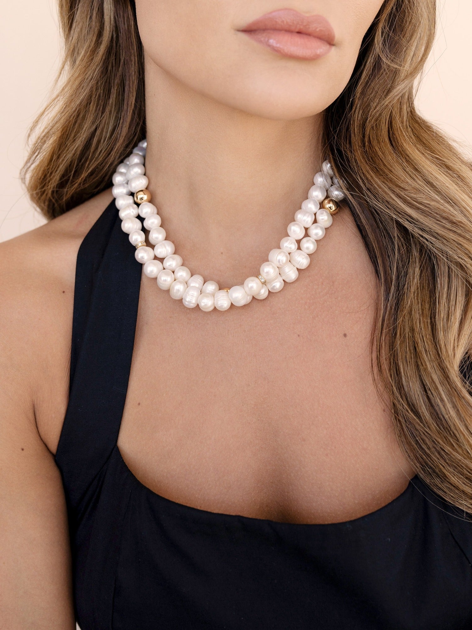 Elegant Double Strand Pearl Necklace for Women - Classic & Timeless Jewelry Gift for Weddings, Parties & Special Occasions