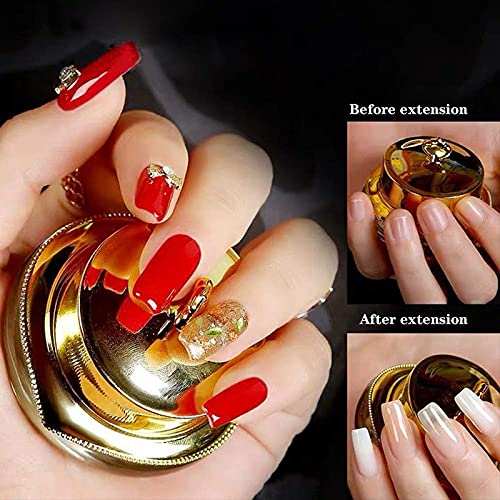 Belicia 100 Pcs Clear Coffin Nails - Ballerina Fake Nails for Women, Long Acrylic Press on Nails with Glue, French Tip False Nails for Manicure, Party, Wedding & Special Occasions