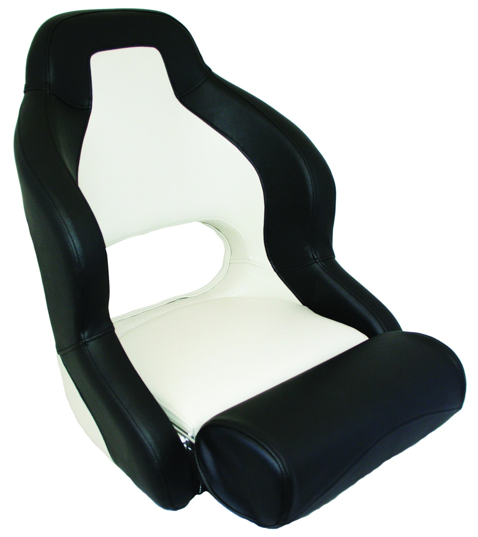 Axis H52 Flip Up Compact Seat in Black & Light Grey - Space-Saving Folding Chair for Small Apartments, Dorms, and RVs