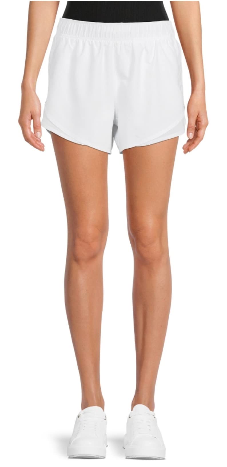 Breathable Moisture-Wicking Athletic Shorts for Men & Women - Vivid White - Medium Size - Perfect for Running, Gym & Outdoor Workouts