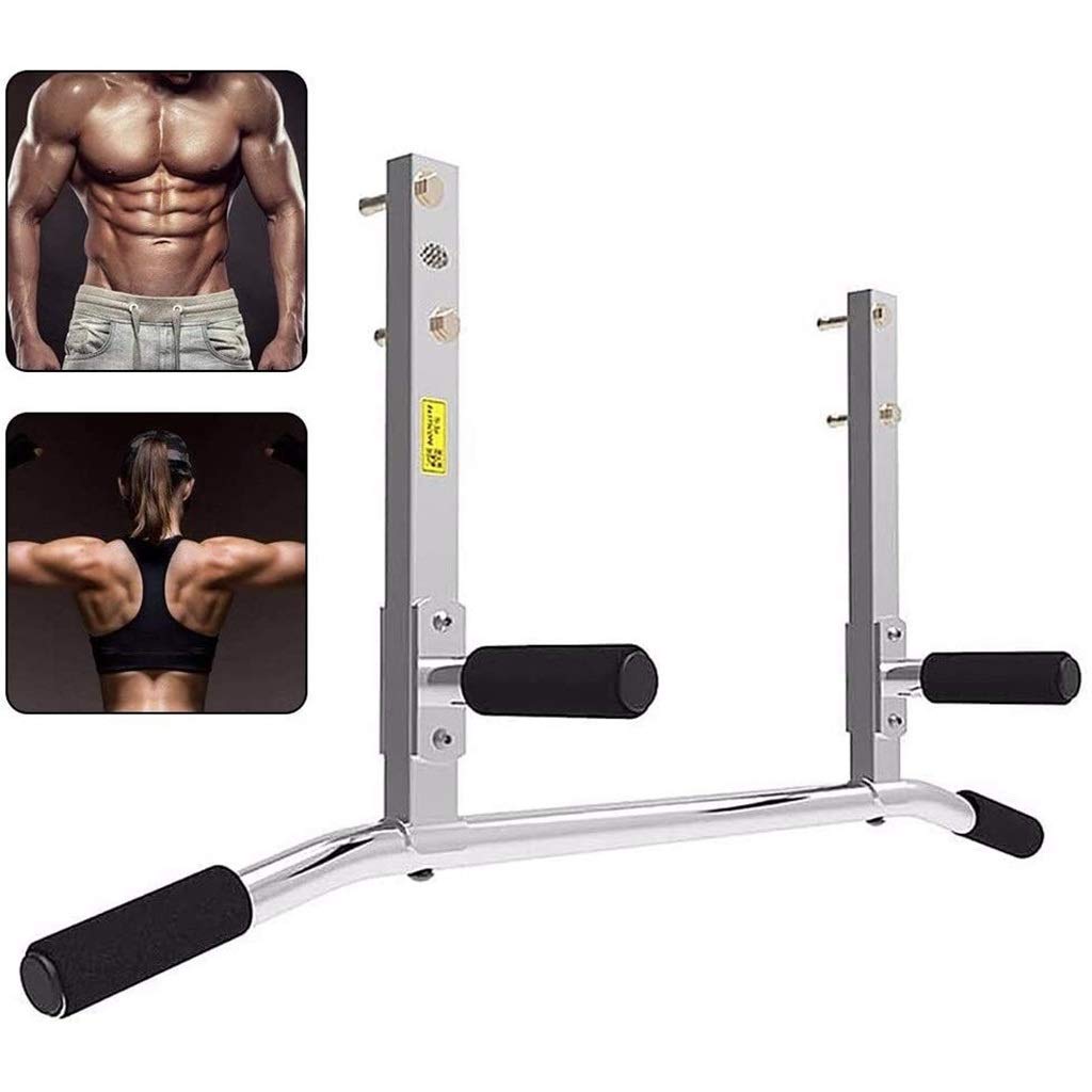 XingLi Heavy Duty Wall Mounted Pull Up Bar - Multi-Grip Chin Up Bar for Home Gym, 4 Adjustable Handles for Upper Body Workout, Supports 300KG (Silver, Size A) - Perfect for Home Fitness, Garage Gym & Strength Training