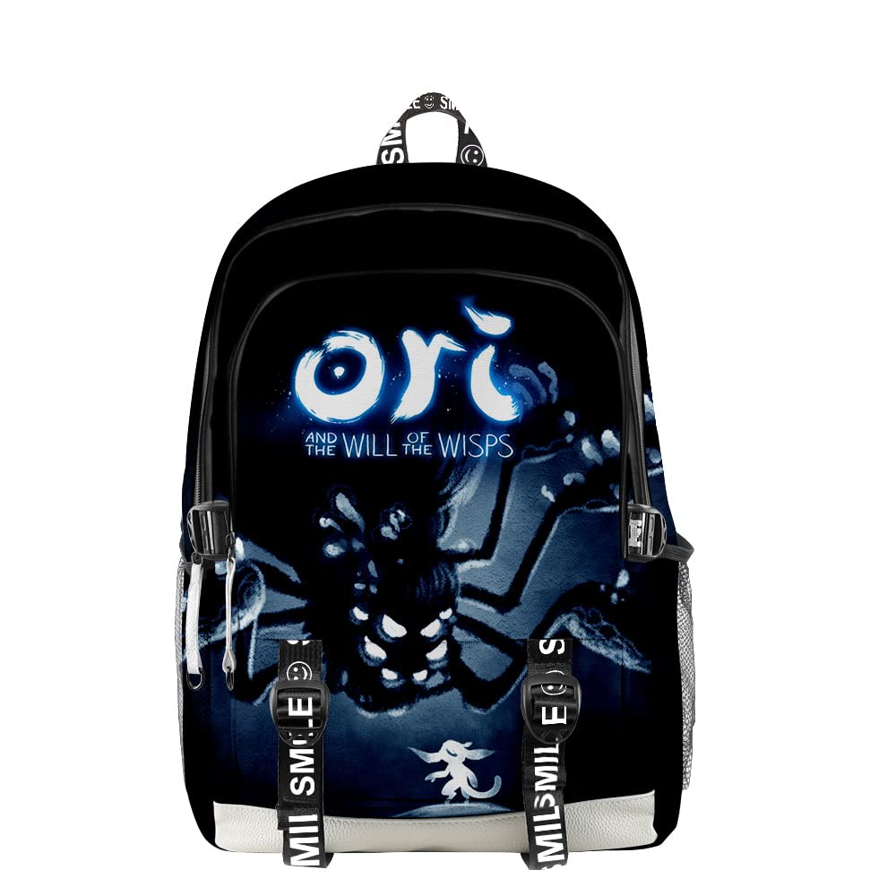 Ori and The Will of The Wisps 3D Printed Backpack - Waterproof Oxford Travel Backpack for Teens & Gamers - Perfect for School, Cosplay, and Anime Conventions