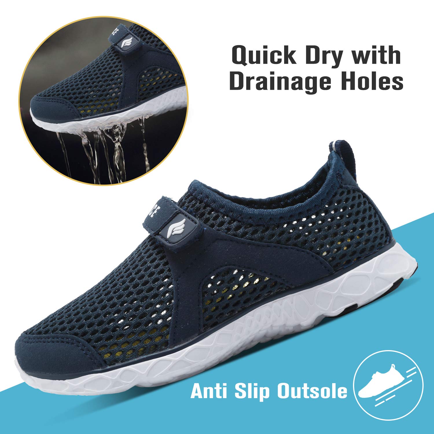 CIOR Kids Water Shoes - Lightweight Swim Sneakers for Toddler & Big Kid - Beach & Pool Sports