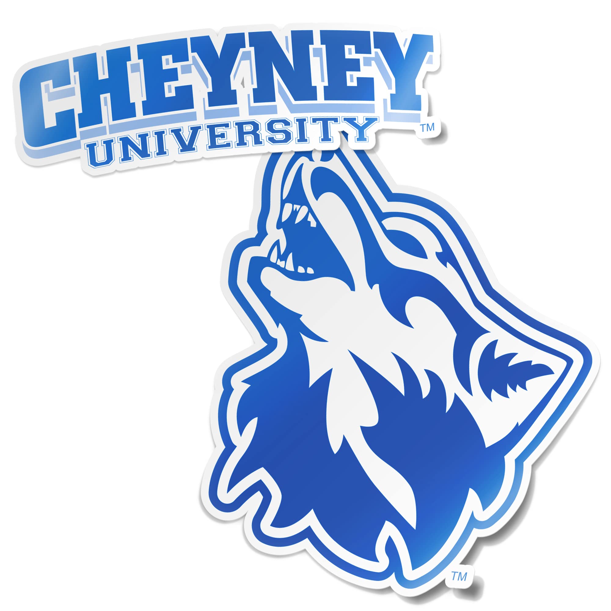 Desert Cactus Cheyney University Sticker - Pennsylvania Wolves Vinyl Decal Set (4 Inch) for Laptop, Water Bottle, Car & Scrapbook - Perfect for College Dorm Decor, School Spirit & Gift Giving