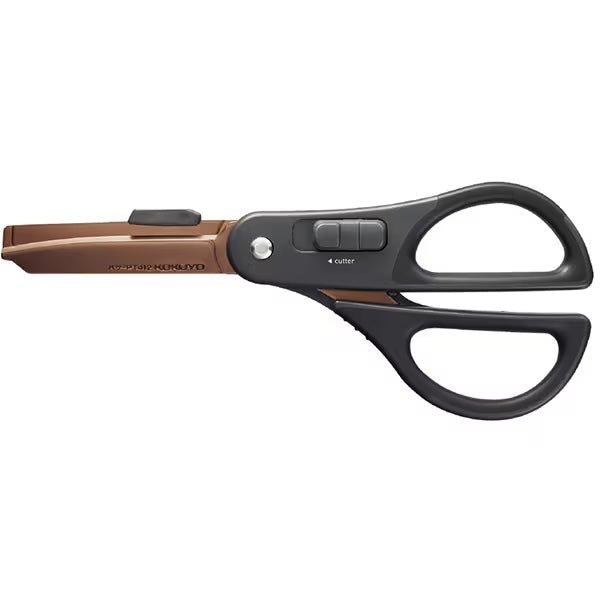 HAKO AKE 2-Way Scissors by KOKUYO - Multi-Purpose Craft & Office Scissors for Paper, Fabric & DIY Projects