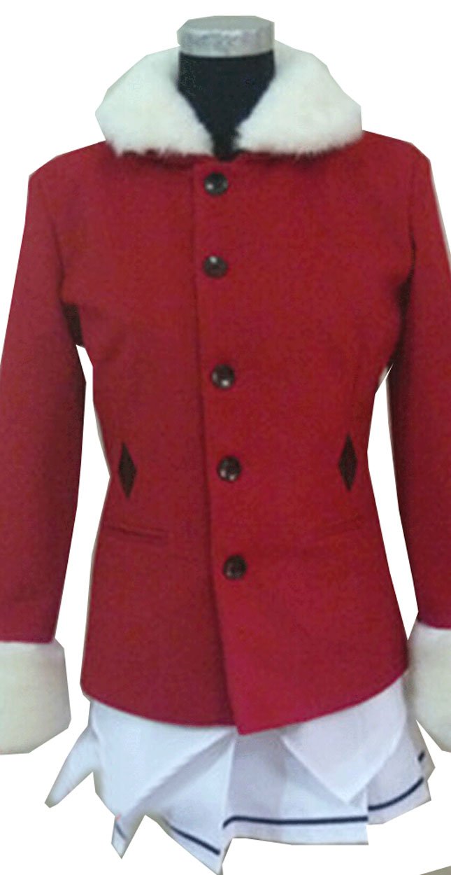 Anime Halloween Ouma Mana Red Coat & White Dress Uniform Cosplay Costume - Perfect for Halloween Parties, Anime Conventions & Cosplay Events