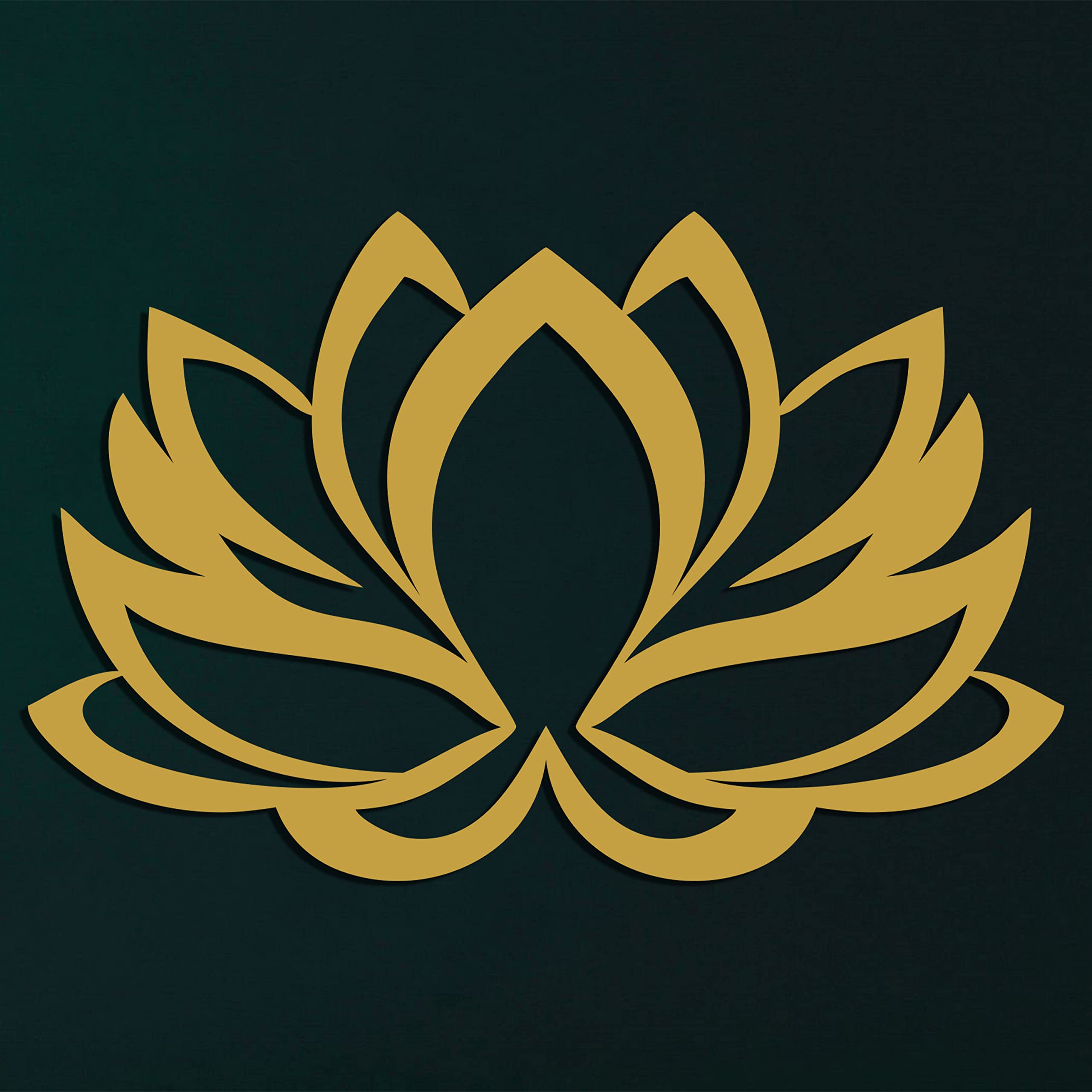 Gold Metal Lotus Flower Wall Art - 46