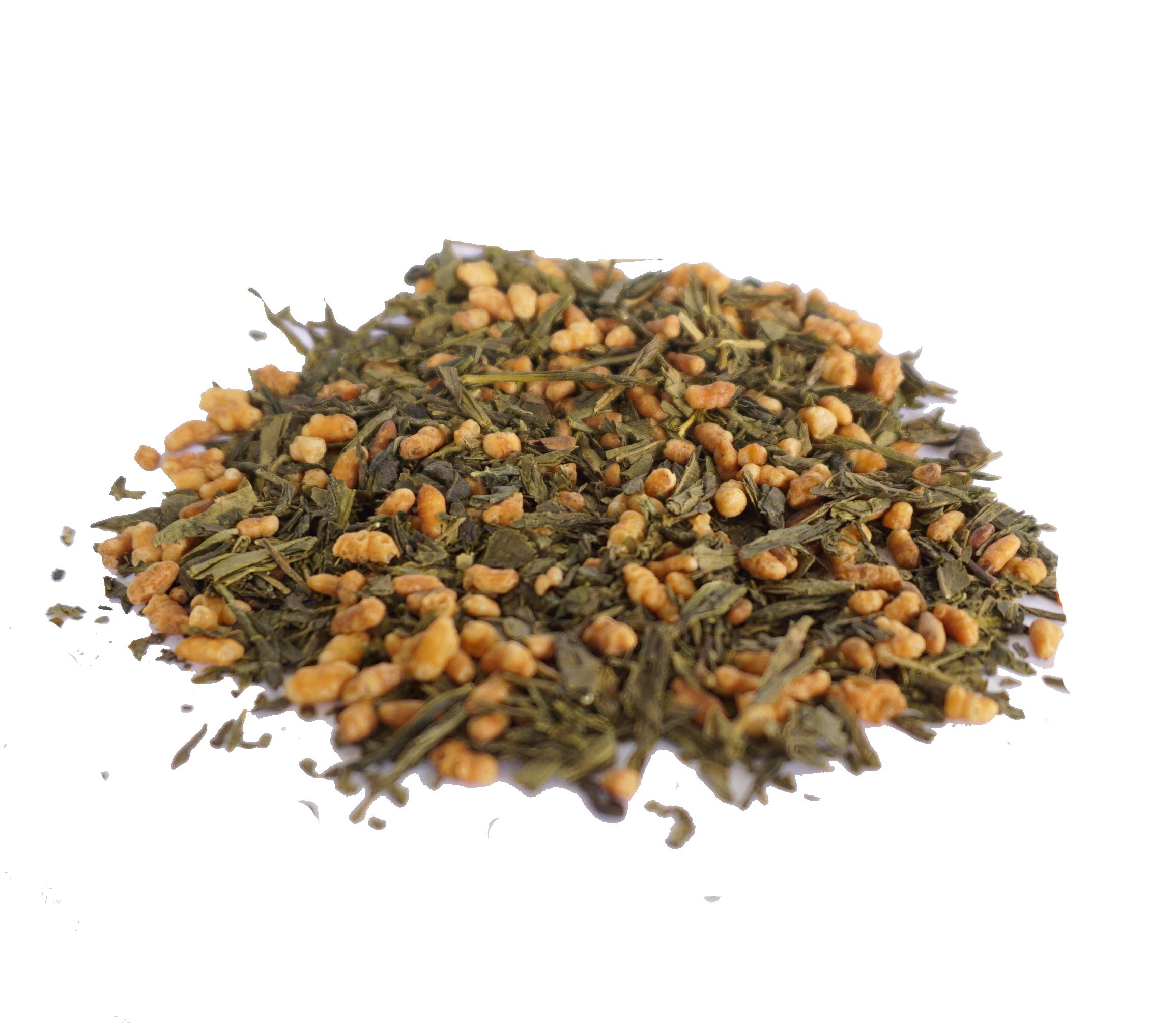 Organic Genmaicha Green Tea - 16 Ounce Bulk - Japanese Brown Rice Tea - Perfect for Relaxation, Weight Loss & Daily Detox - Ideal for Home, Office & Gifting
