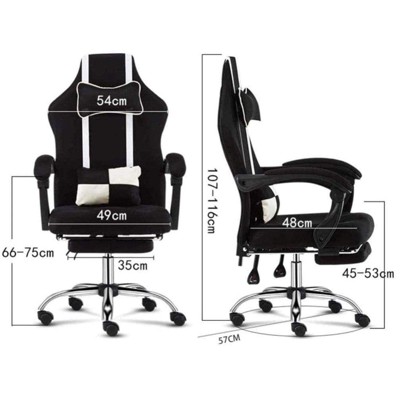 Ergonomic High Back Gaming Chair with Lumbar Support - Racing Style Office Computer Desk Chair for Home & Work - Adjustable Swivel & Lift Mechanism for Comfortable Gaming, Working & Studying