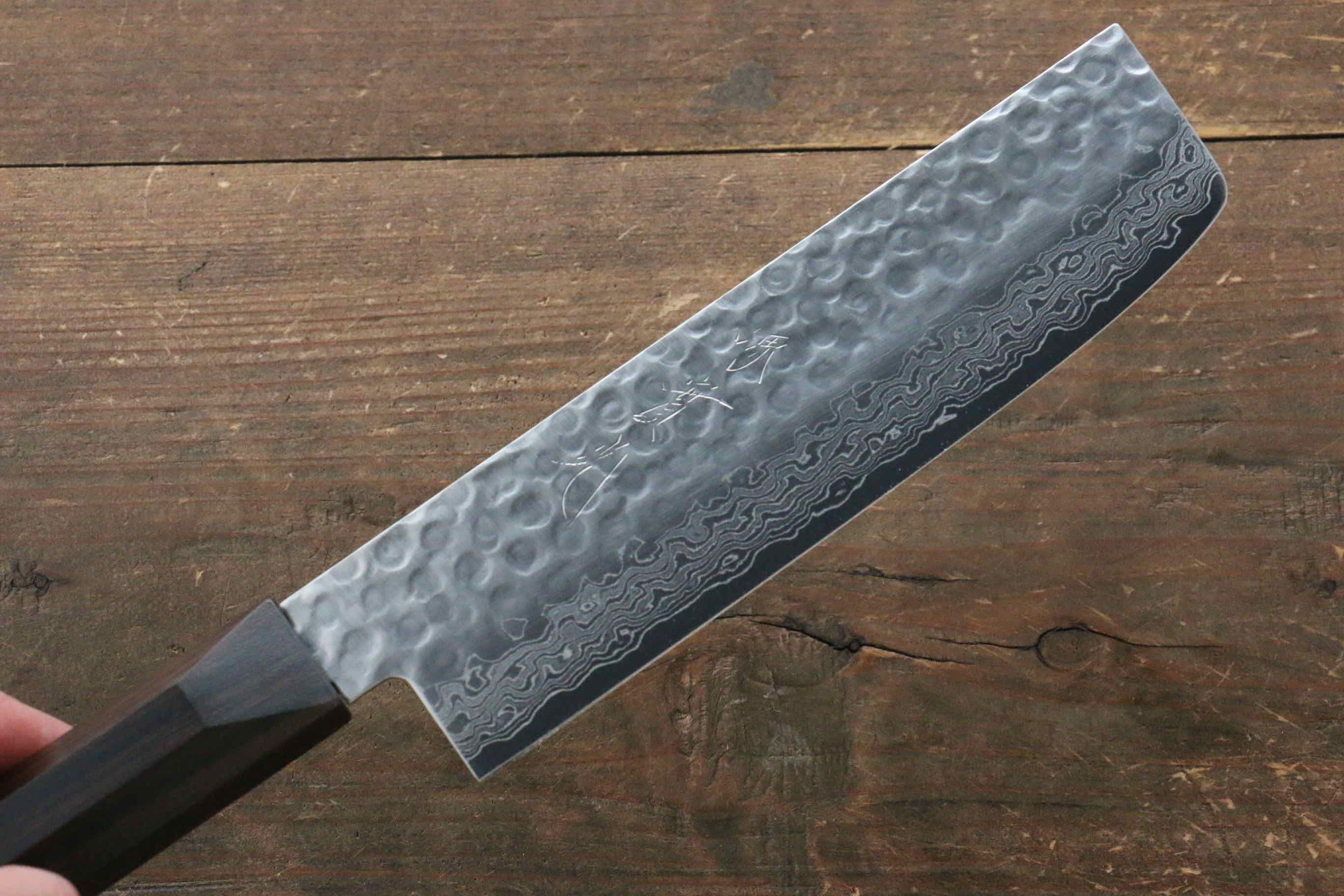 Premium Jikko VG10 17-Layer Damascus Steel Usuba Knife 160mm with Ebony Wood Handle - Professional Japanese Kitchen Knife for Sushi, Vegetables & Precision Cutting