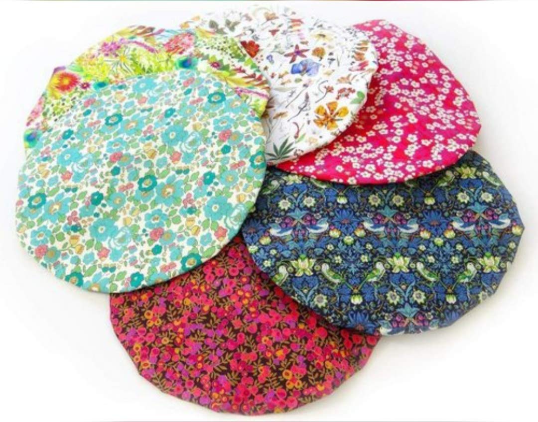 JAAP Reusable Printed Shower Cap with Elastic Band - 3 Pack Waterproof Bath Caps for Women & Men - Perfect for Home, Salon, Spa, Hair Treatment & Beauty Parlor Use
